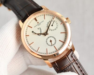 KM Factory Vacheron Constantin Traditionnelle 2475SC Automatic Movement 40mm Rose Gold Case Smooth Bezel Watch